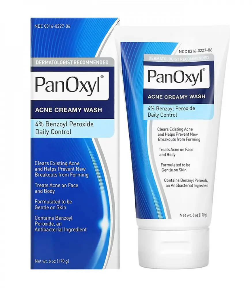 PanOxyl Acne Creamy Wash 4% Benzoyl Peroxide Daily Control - 170g
