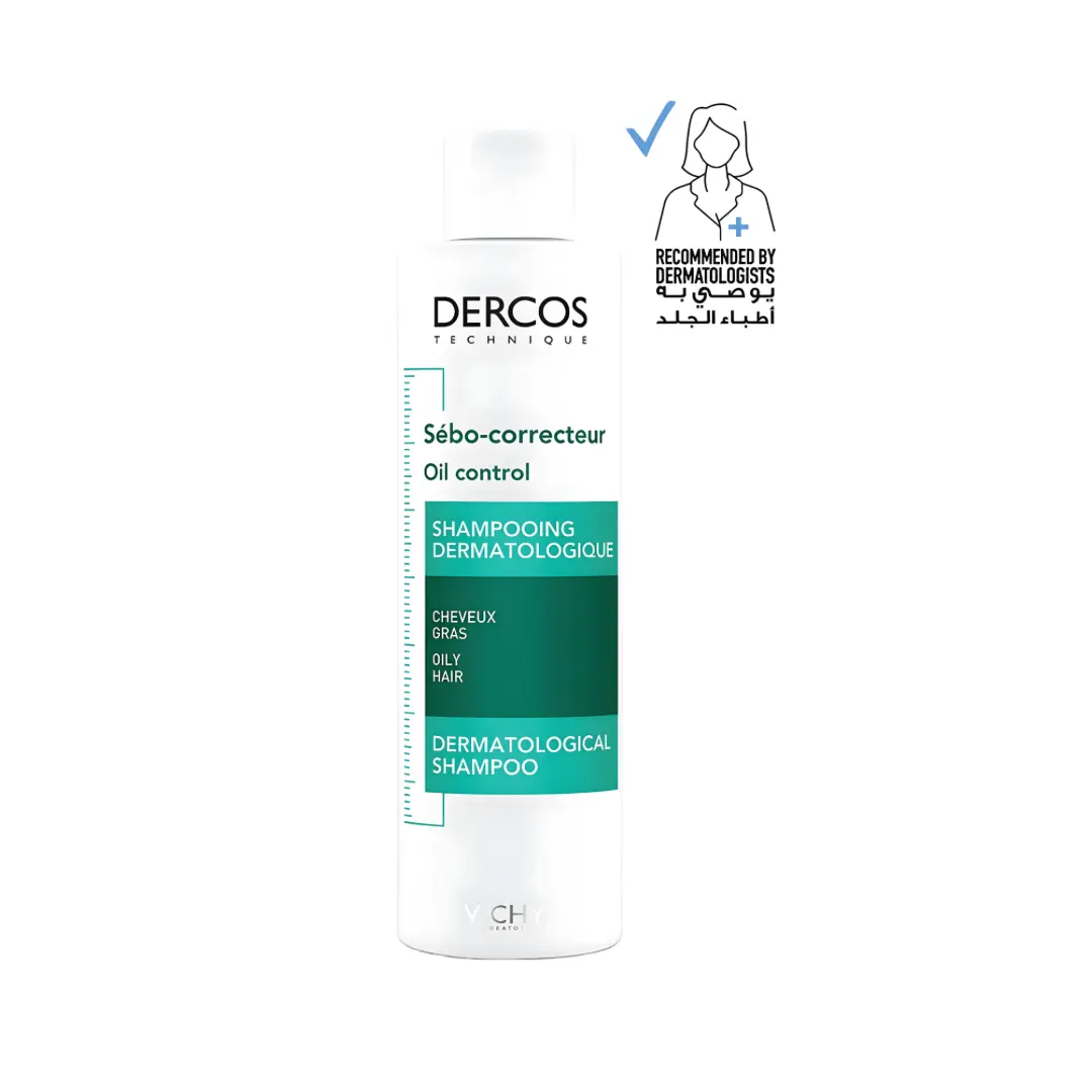 Vichy Dercos Oil Control Shampoo For Oily Scalp Balancing & Volumizing 200ml